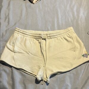 PINK Women's Cream Shorts Size M